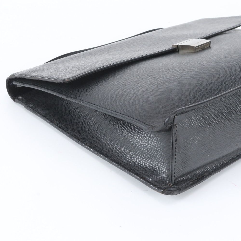 Louis Vuitton Taiga Angara Leather Business Document Briefcase Black — view 6