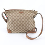 Gucci GG Canvas Leather Shoulder Bag Crossbody Messenger