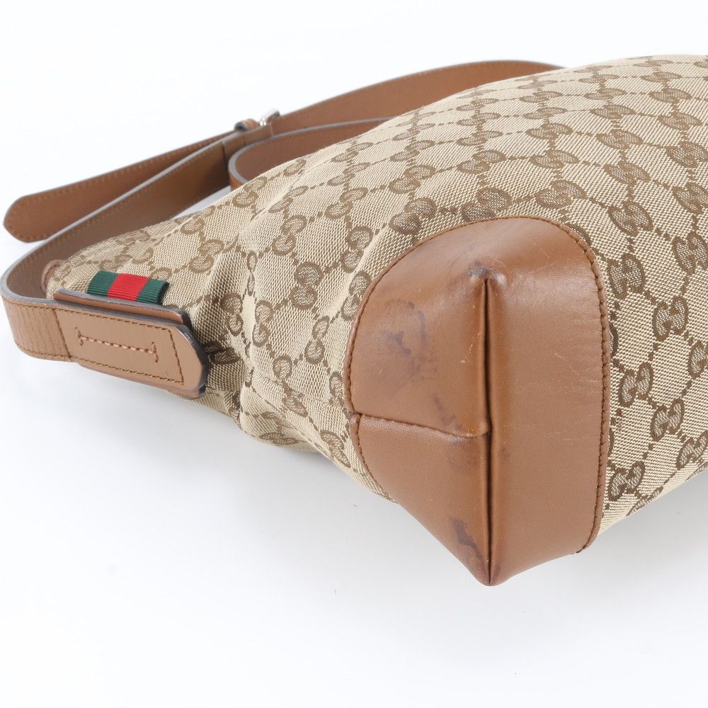 Gucci GG Canvas Leather Shoulder Bag Crossbody Messenger — view 6