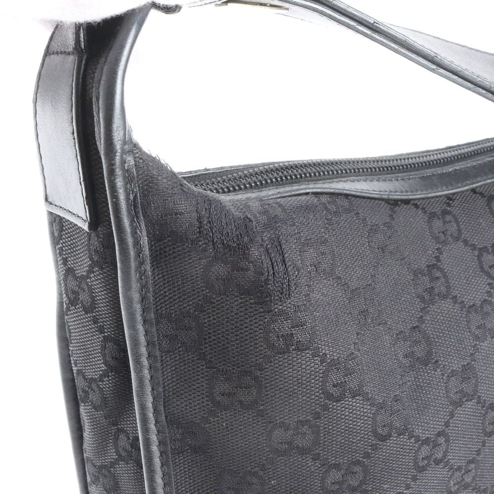 Gucci GG Canvas 001 Leather Oneshoulder Shoulder Bag Hand Black — view 8
