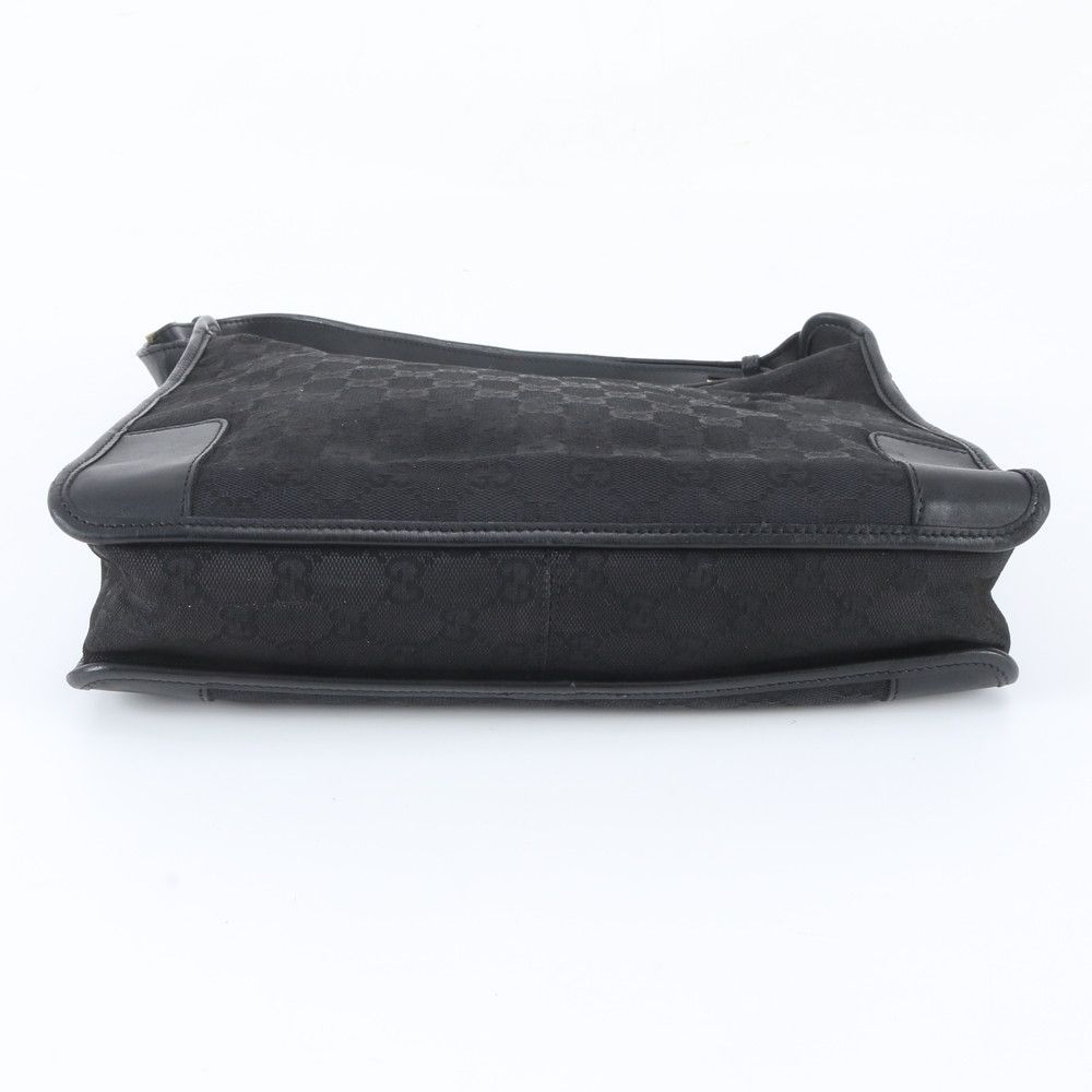 Gucci GG Canvas 001 Leather Oneshoulder Shoulder Bag Hand Black — view 5