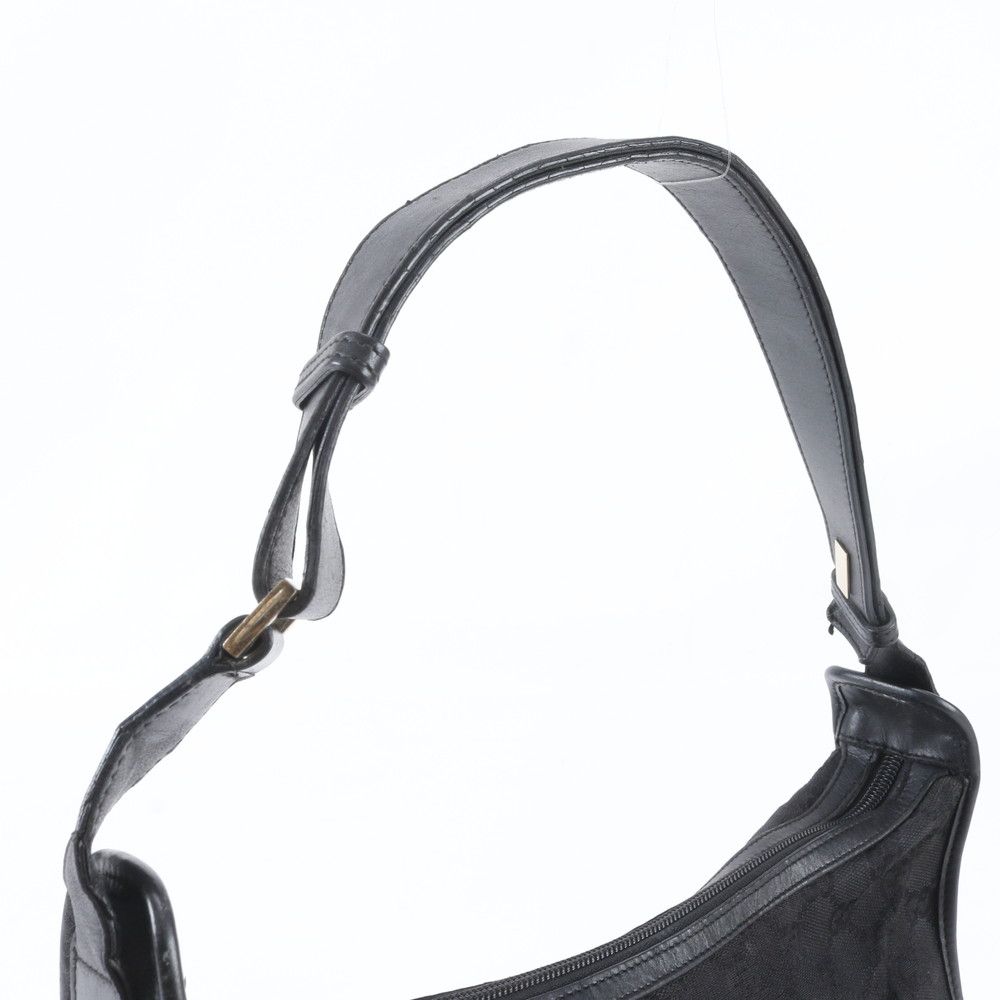 Gucci GG Canvas 001 Leather Oneshoulder Shoulder Bag Hand Black — view 2