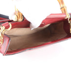 Gucci Bambu Nymphaea Leather 2-Way Shoulder Bag Crossbody Hand — view 9