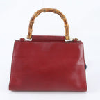 Gucci Bambu Nymphaea Leather 2-Way Shoulder Bag Crossbody Hand — view 4
