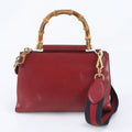 Gucci Bambu Nymphaea Leather 2-Way Shoulder Bag Crossbody Hand