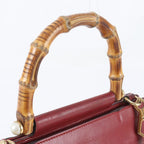 Gucci Bambu Nymphaea Leather 2-Way Shoulder Bag Crossbody Hand — view 2