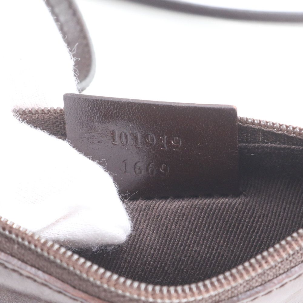Gucci GG Canvas Leather Handbag with Tote Pouch Brown — view 9