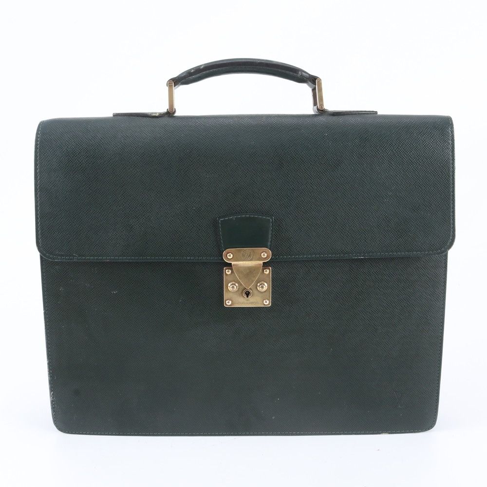 Louis Vuitton Taiga Moscova Leather Business Document Briefcase Tote