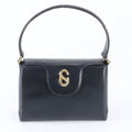 Gucci Logo lock Leather Oneshoulder Shoulder Bag Hand Navy