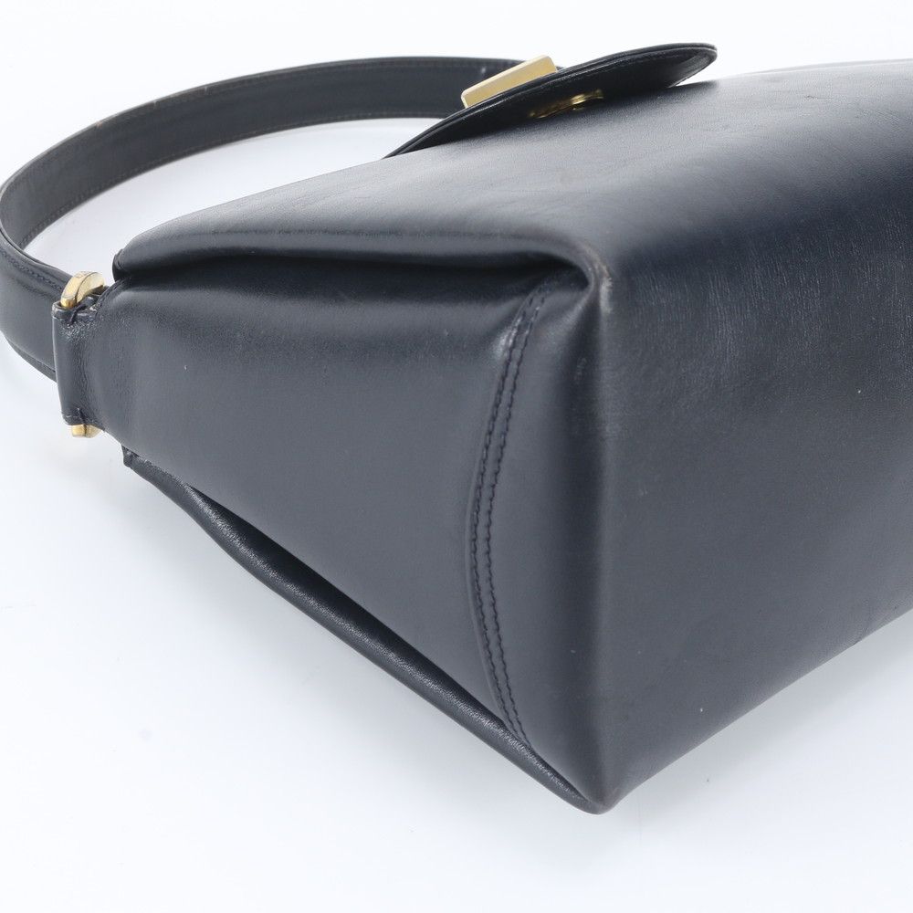 Gucci Logo lock Leather Oneshoulder Shoulder Bag Hand Navy — view 6