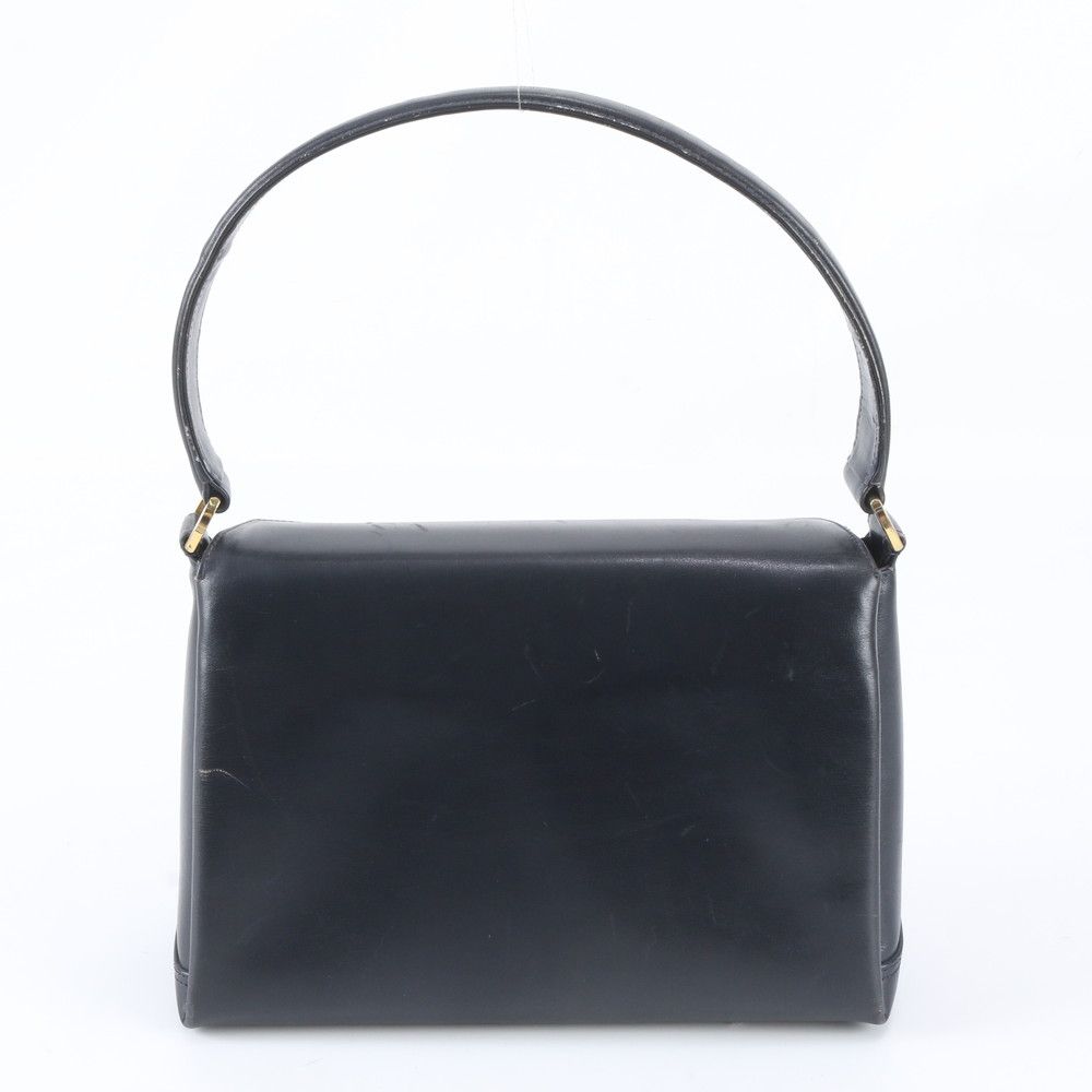 Gucci Logo lock Leather Oneshoulder Shoulder Bag Hand Navy — view 3