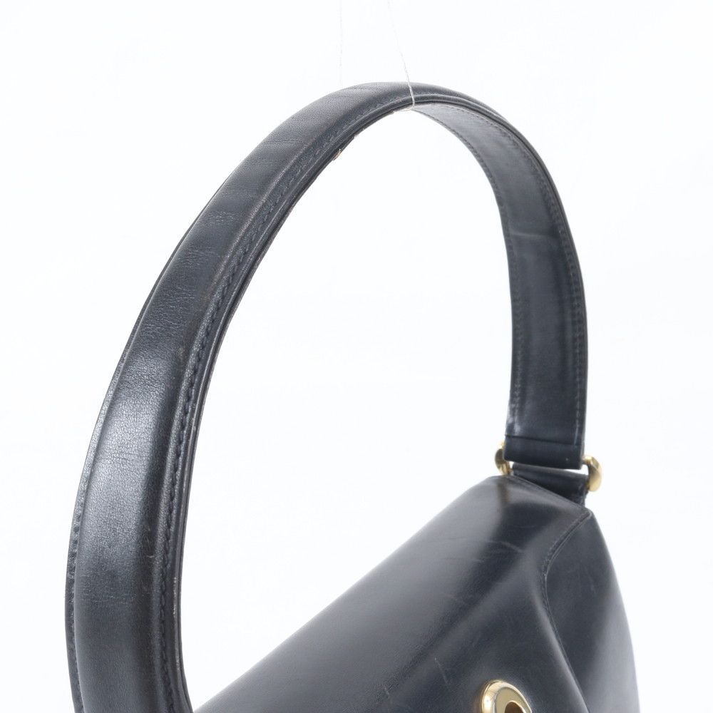 Gucci Logo lock Leather Oneshoulder Shoulder Bag Hand Navy — view 2