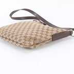Gucci GG Canvas Leather Shoulder Bag Crossbody Messenger Business Brown — view 4