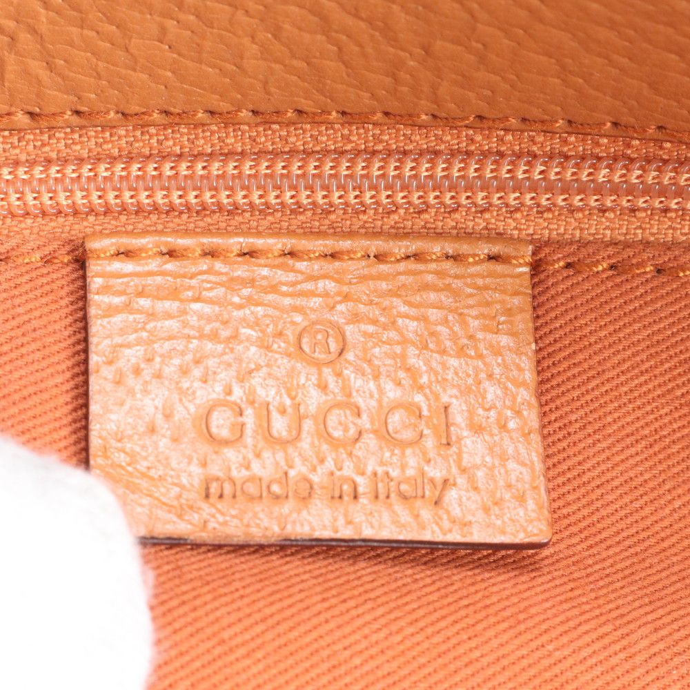 Gucci GG Canvas Leather Tote Shoulder Hand Brown — view 8