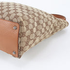 Gucci GG Canvas Leather Tote Shoulder Hand Brown — view 4