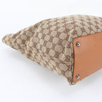 Gucci GG Canvas Leather Tote Shoulder Hand Brown — view 6