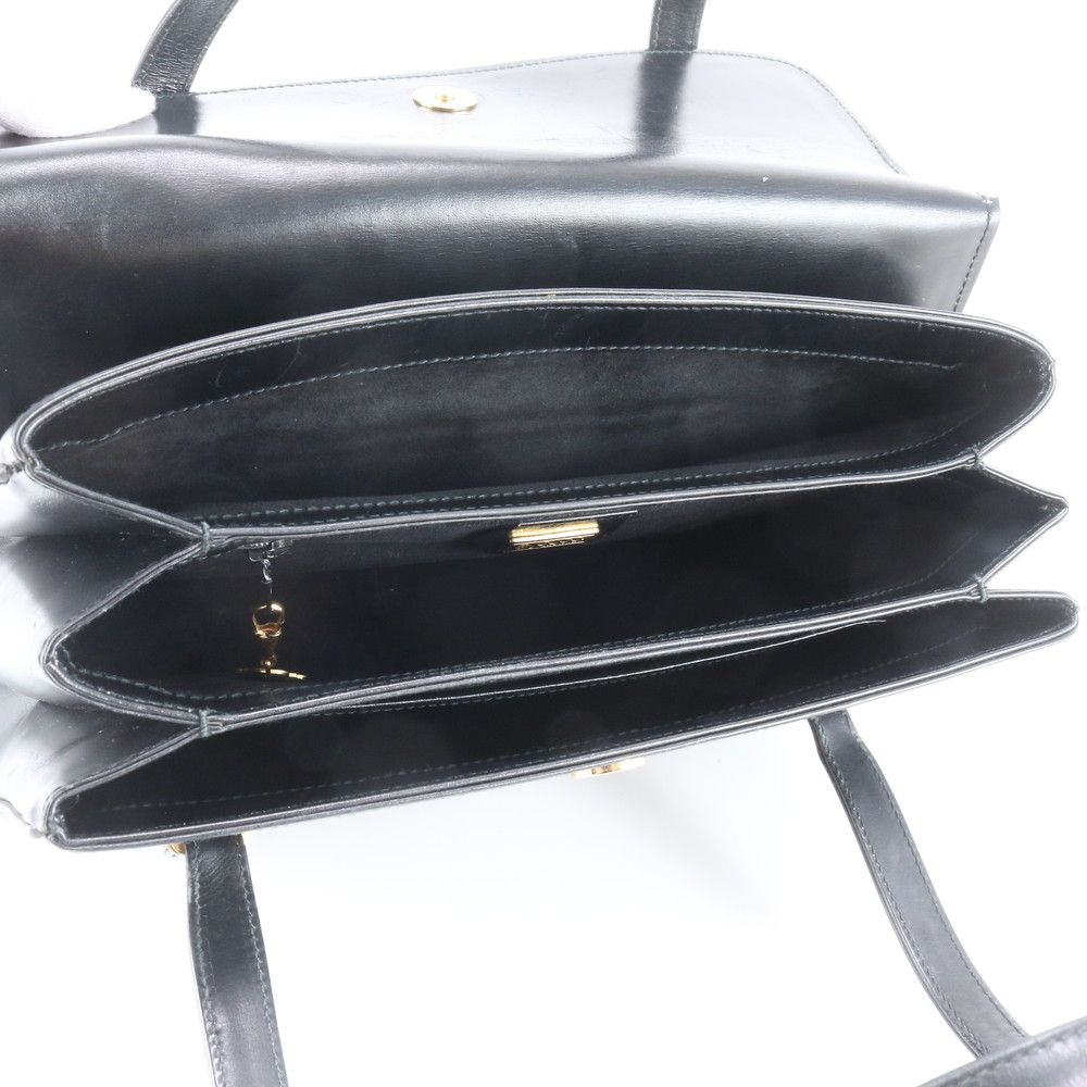 Gucci Interlocking 000 406 Leather Handbag Tote Black — view 7