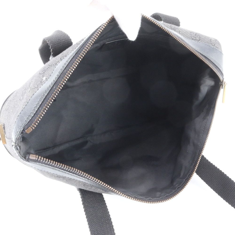 Gucci GG Canvas Leather Shoulder Bag Tote Hand Black — view 7
