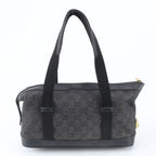 Gucci GG Canvas Leather Shoulder Bag Tote Hand Black — view 3