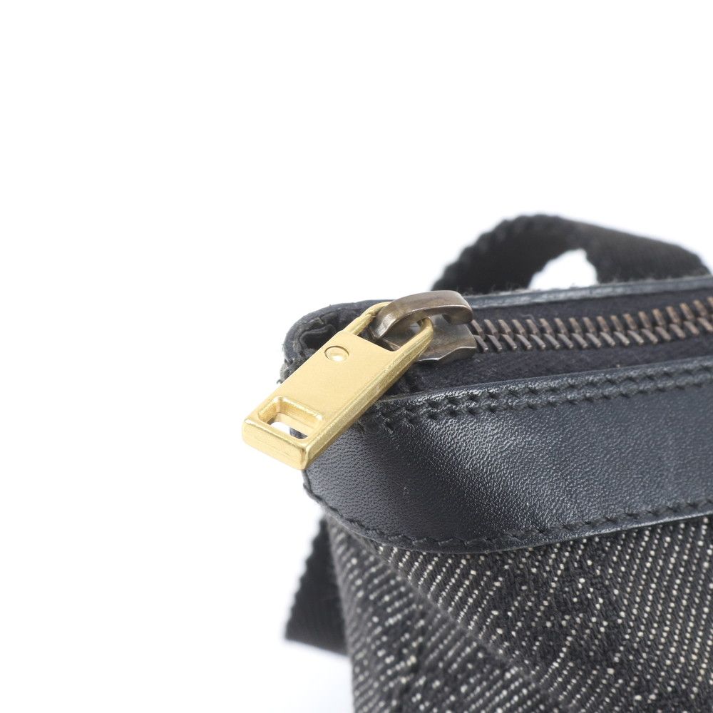 Gucci GG Canvas Leather Shoulder Bag Tote Hand Black — view 8