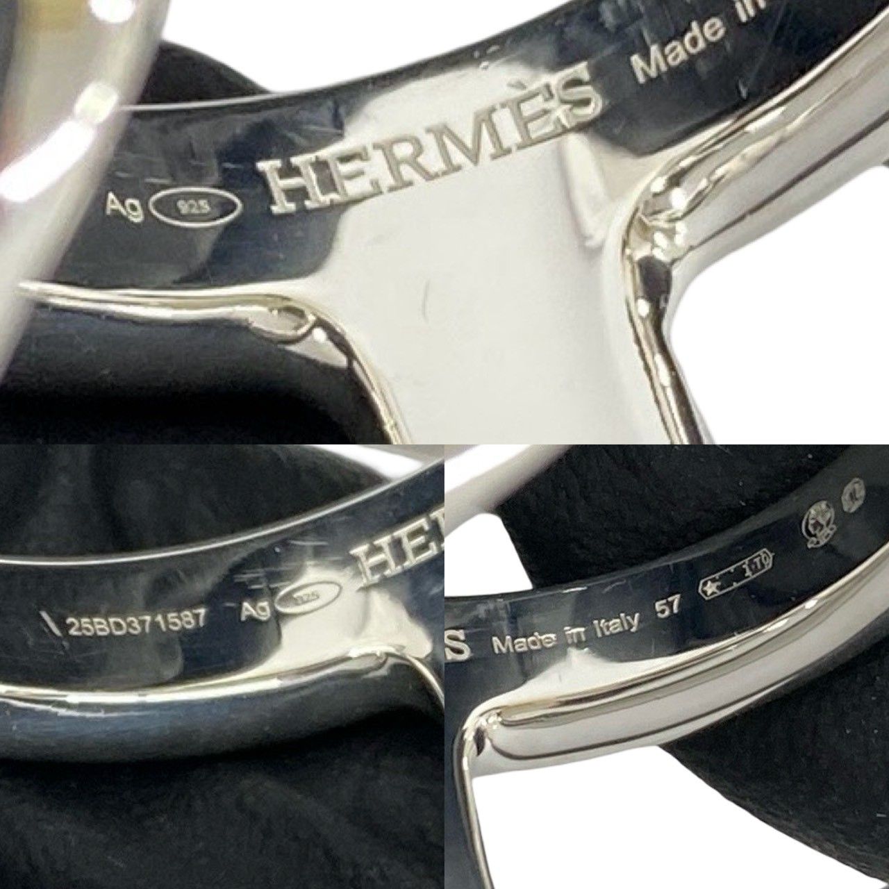 Hermes Osmose GM 925 Sterling Silver Ring — view 3