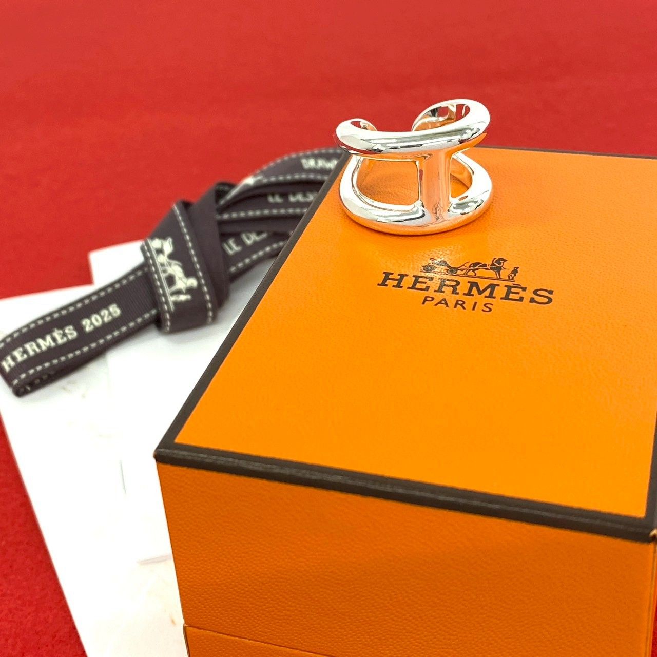 Hermes Osmose GM 925 Sterling Silver Ring
