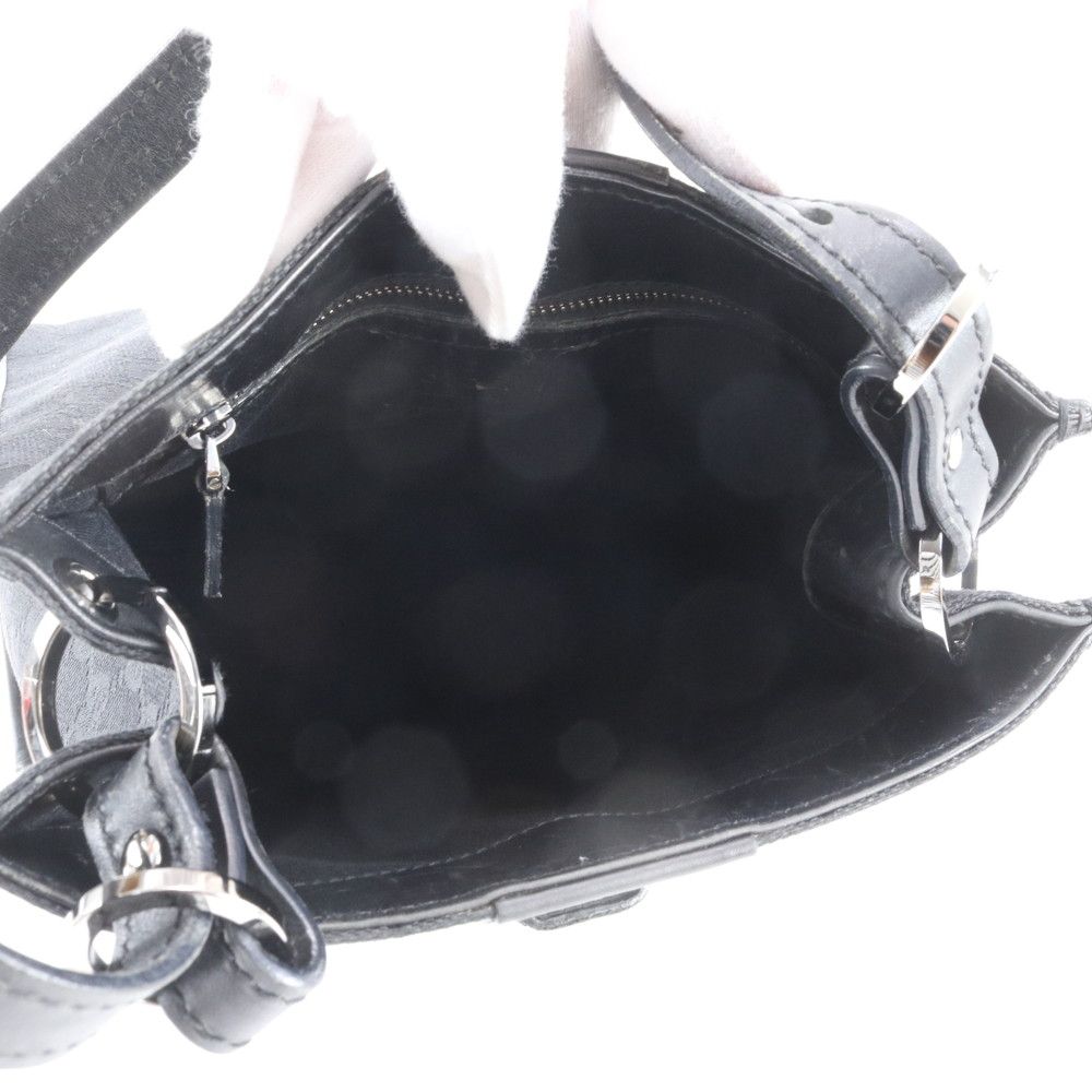 Gucci GG Canvas Leather Oneshoulder Shoulder Bag Hand Black — view 7