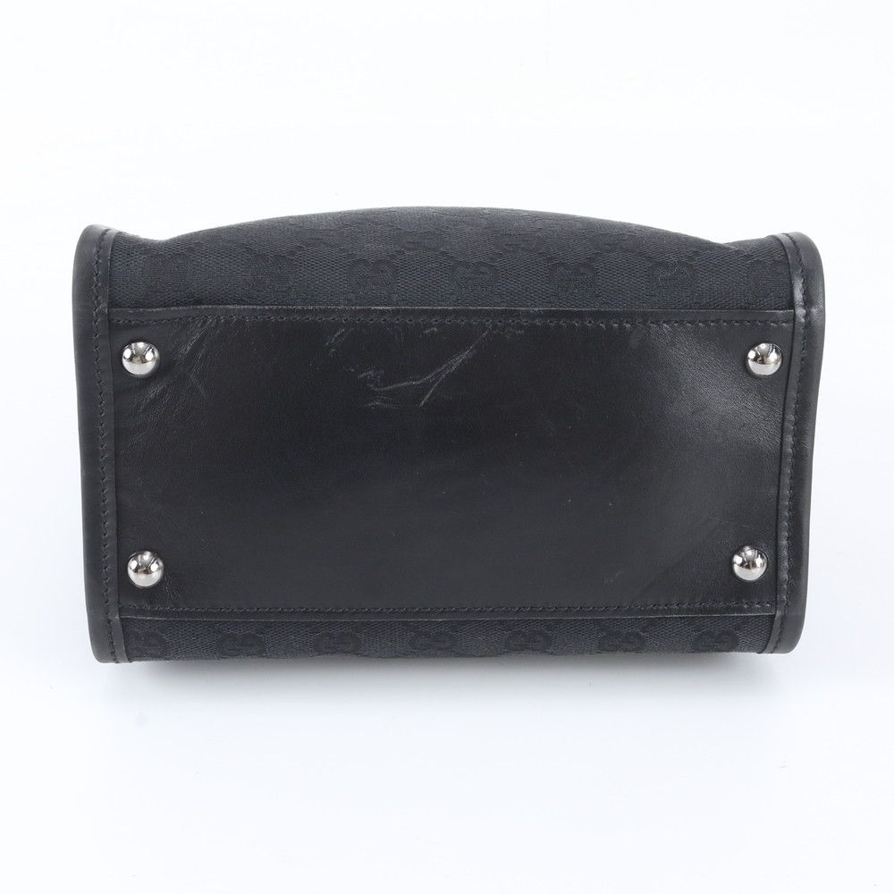 Gucci GG Canvas Leather Oneshoulder Shoulder Bag Hand Black — view 5