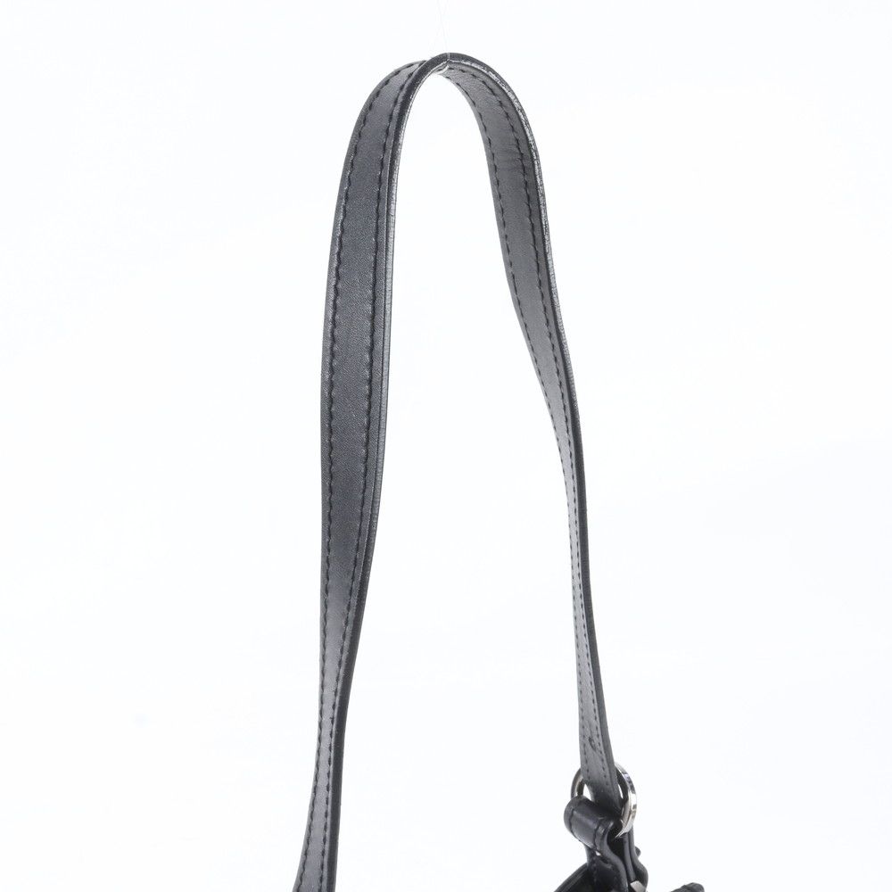 Gucci GG Canvas Leather Oneshoulder Shoulder Bag Hand Black — view 2