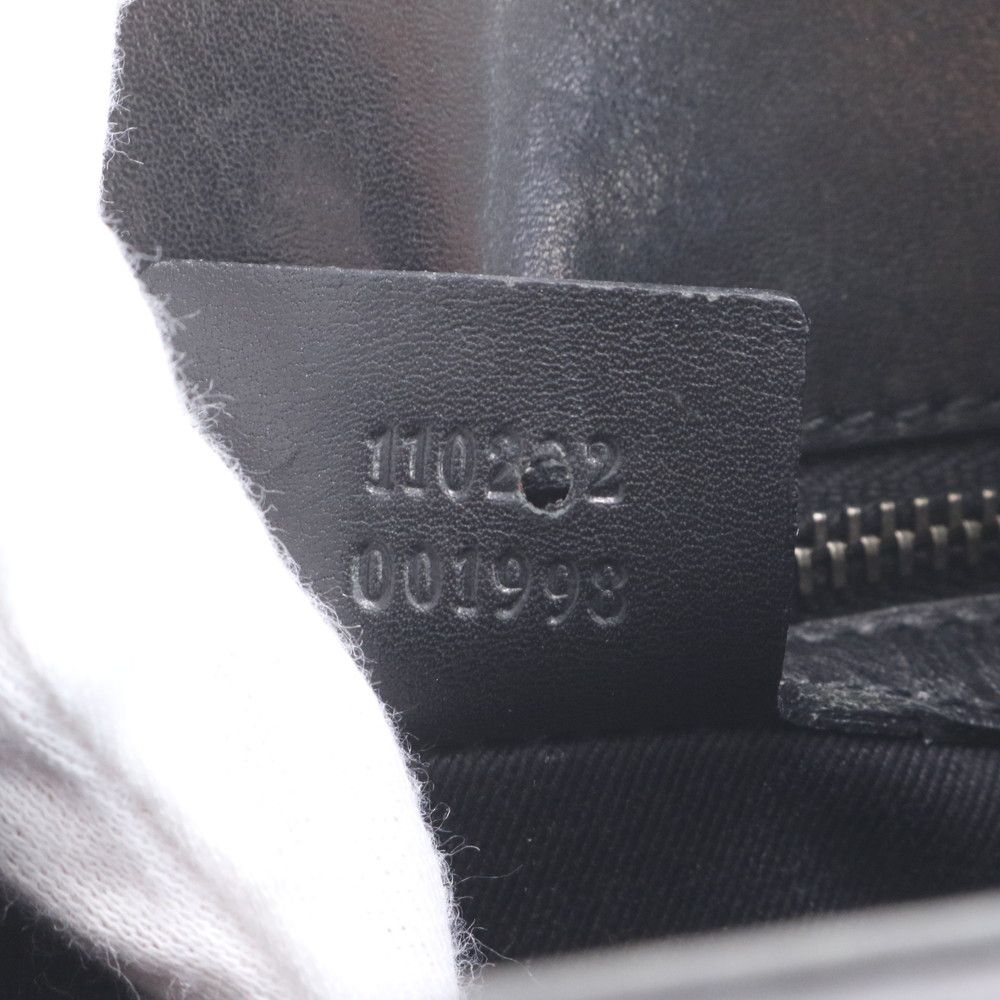 Gucci GG Canvas Leather Oneshoulder Shoulder Bag Hand Black — view 9