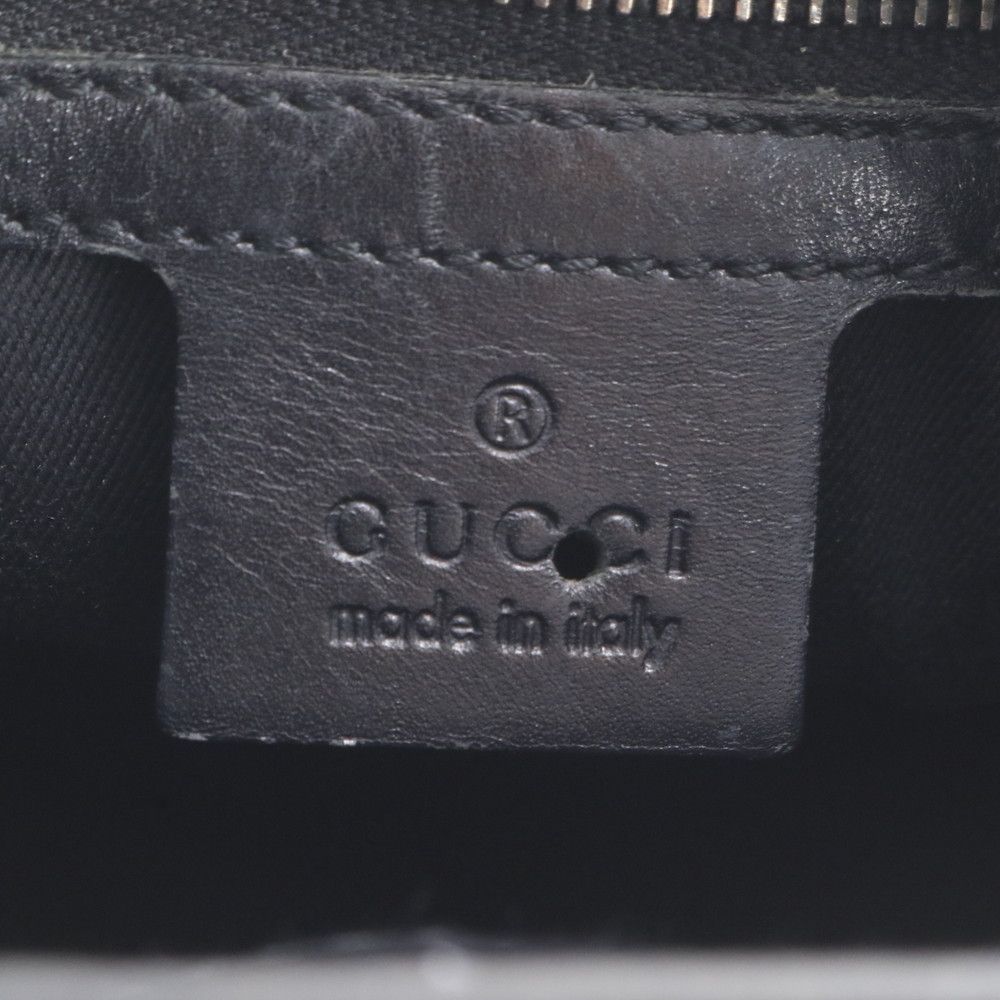 Gucci GG Canvas Leather Oneshoulder Shoulder Bag Hand Black — view 8