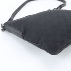 Gucci GG Canvas Leather Shoulder Bag Crossbody Messenger Black — view 6