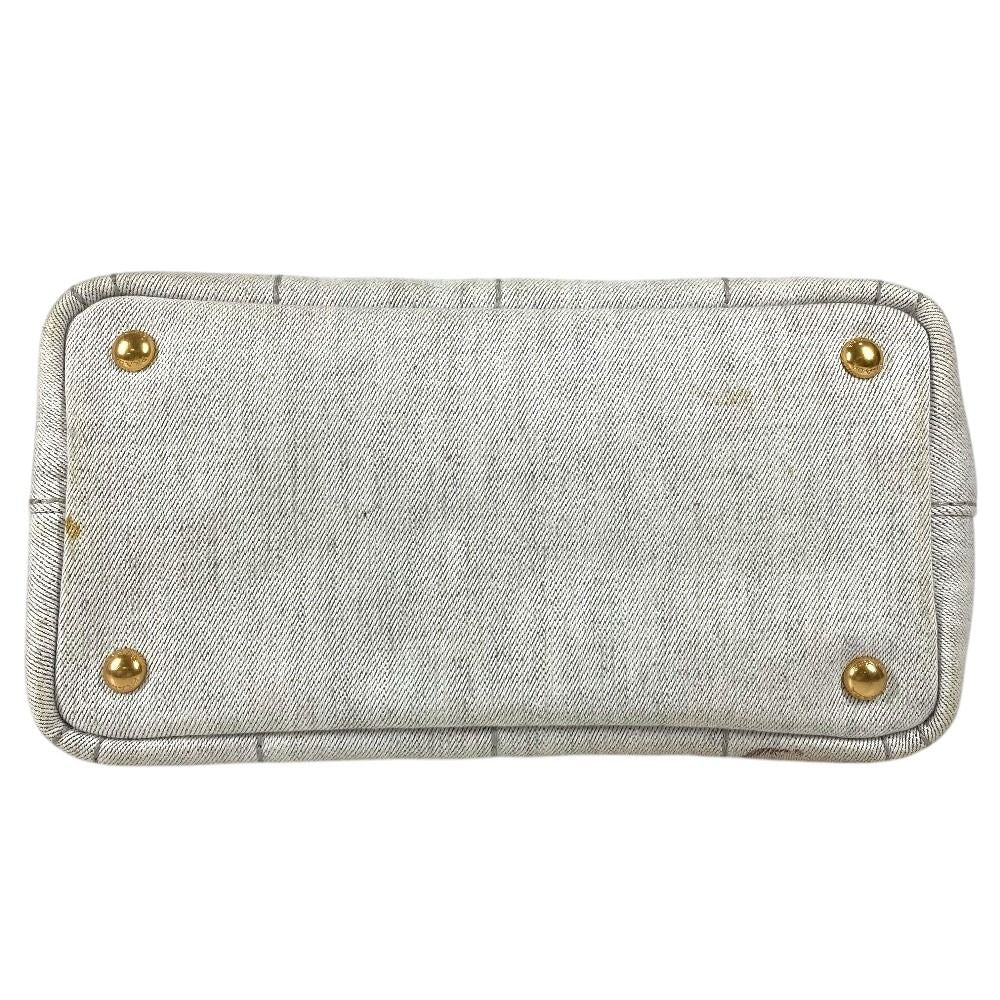 Prada Handbag Canapa Logo Canvas White — view 5