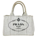 Prada Handbag Canapa Logo Canvas White