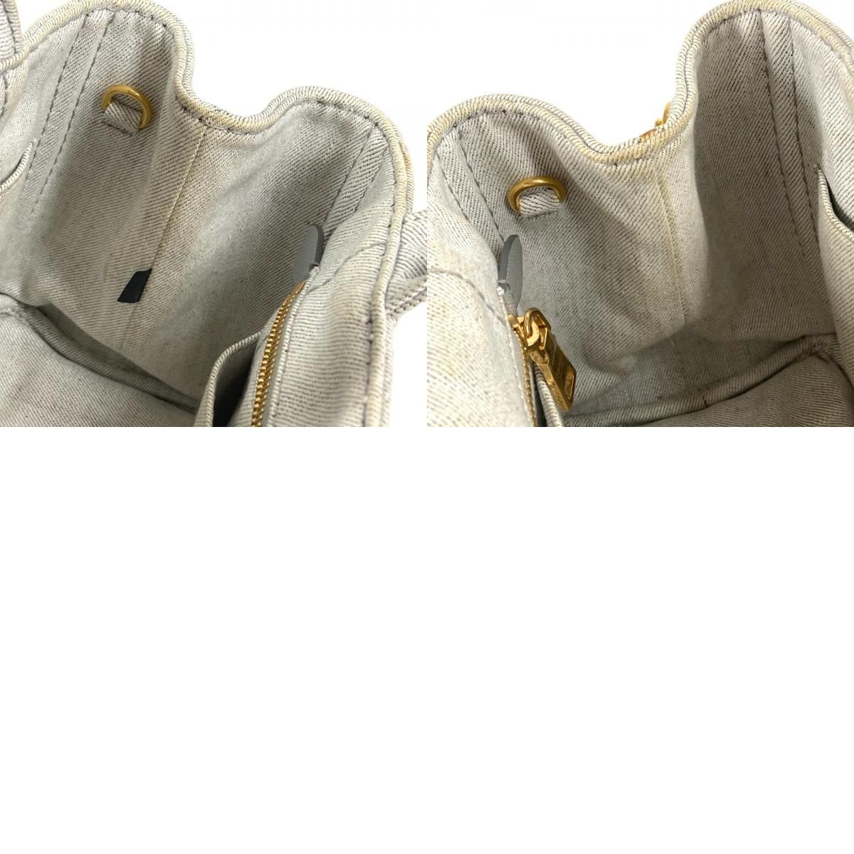 Prada Handbag Canapa Logo Canvas White — view 9