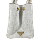 Prada Handbag Canapa Logo Canvas White — view 4