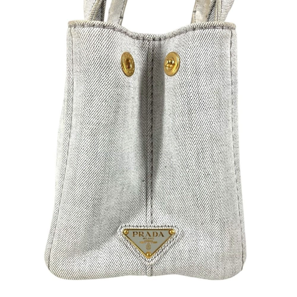 Prada Handbag Canapa Logo Canvas White — view 4