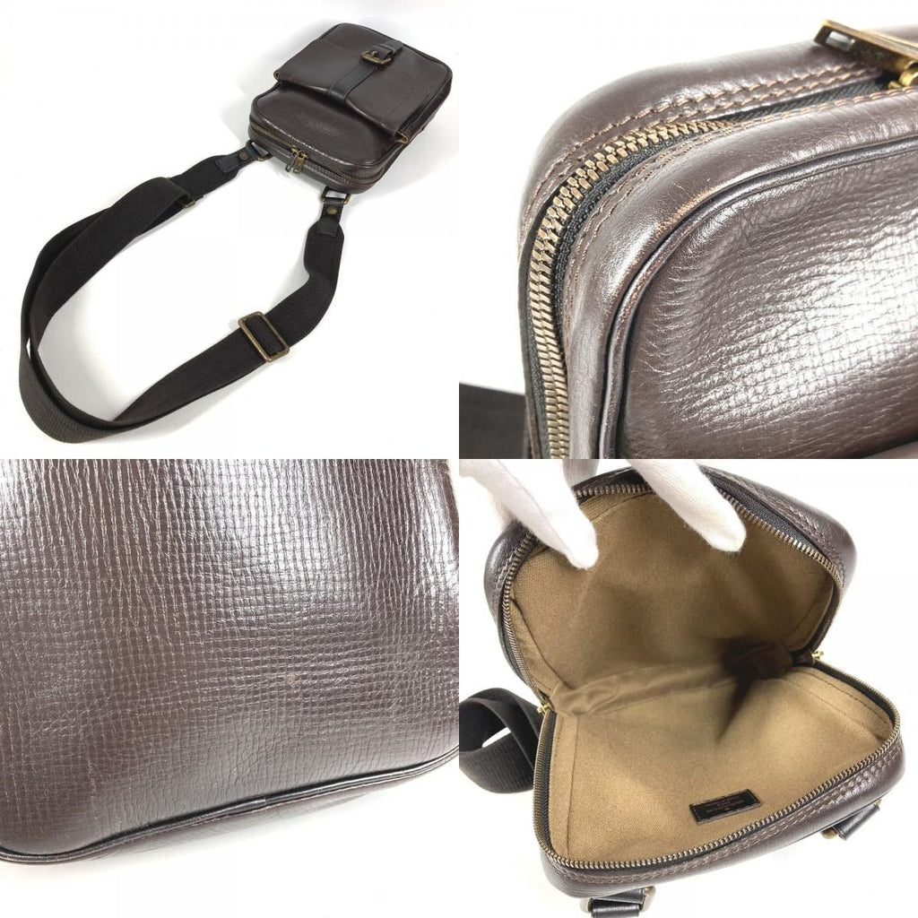 Louis Vuitton Shoulder Bag Irokwa Utah Leather Cafe Brown — view 8