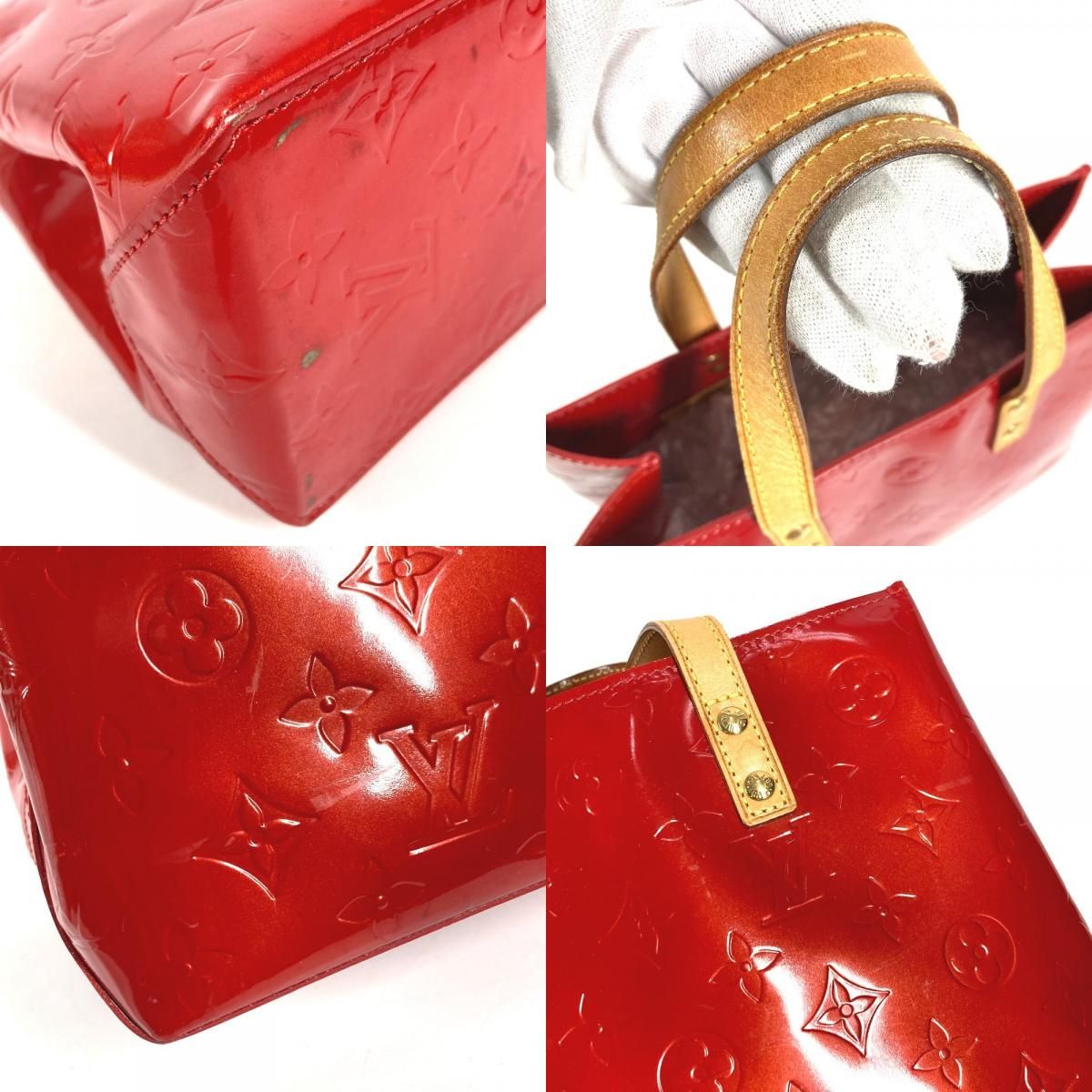 Louis Vuitton Handbag Reed PM Monogram Vernis Canvas Pomme D'amour — view 7