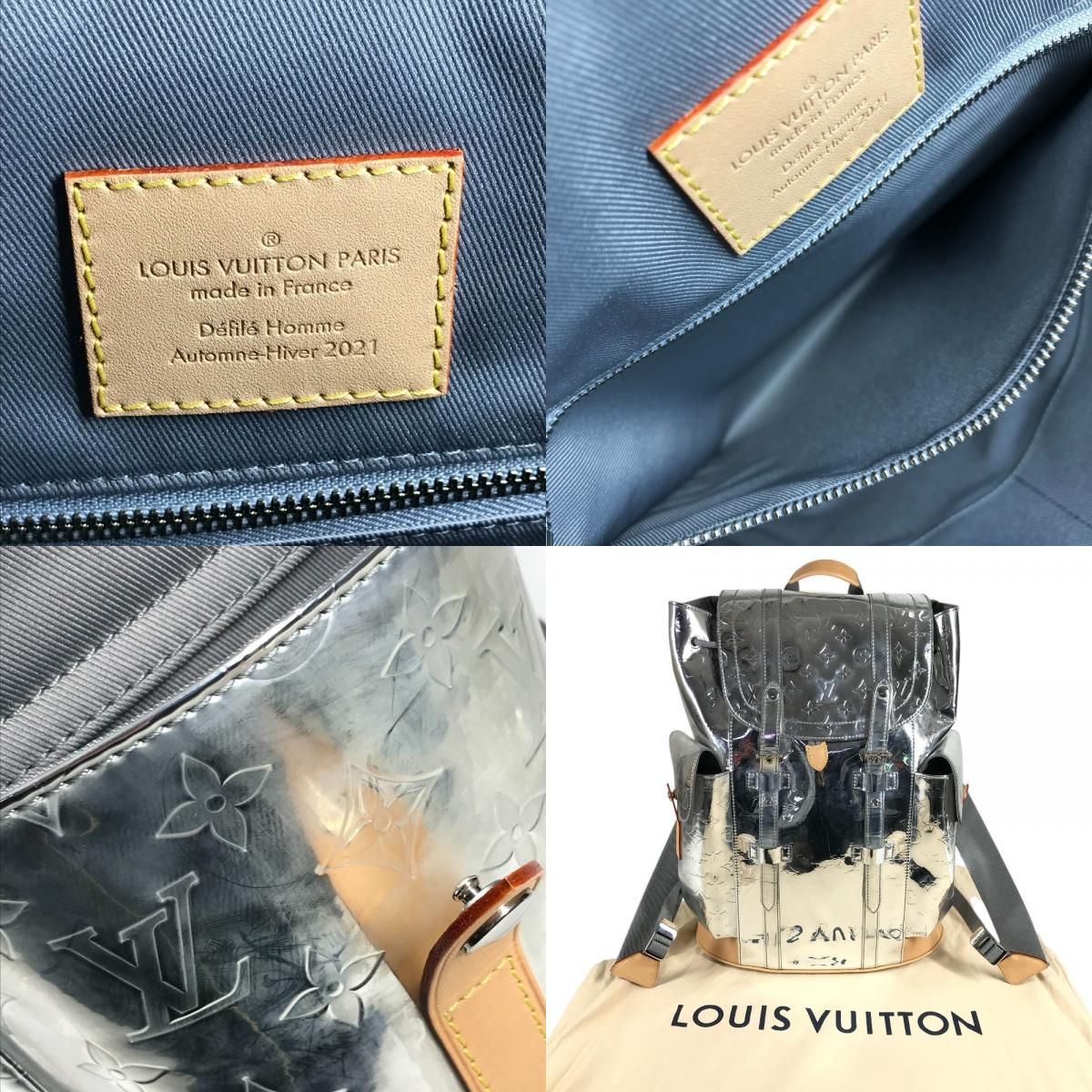 Louis Vuitton Backpack PM Leather Silver — view 9