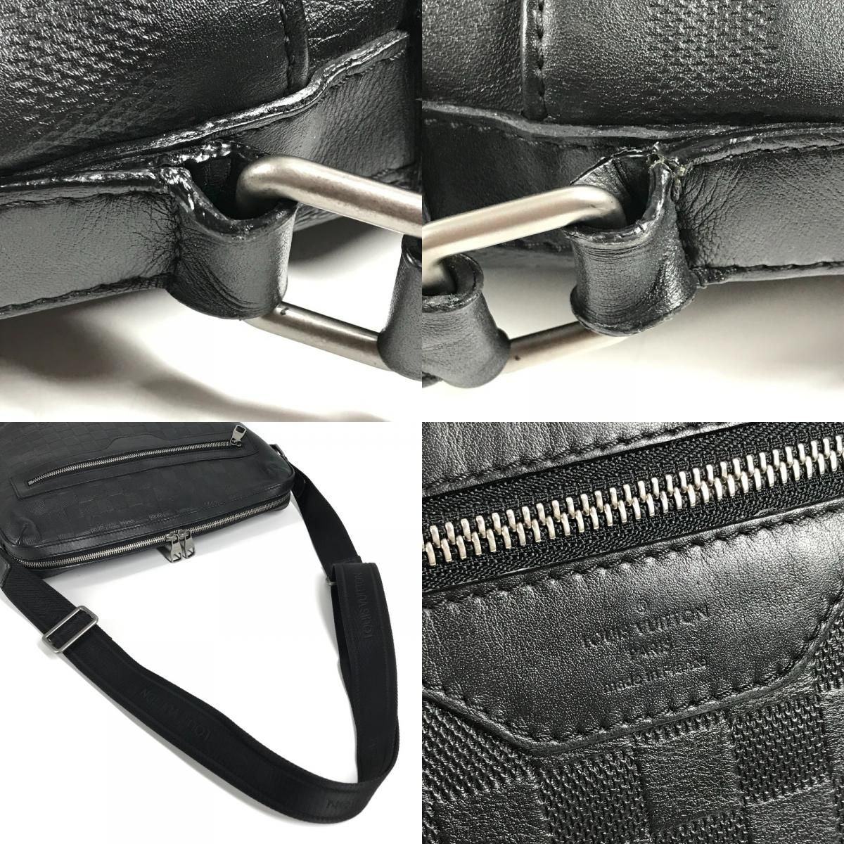 Louis Vuitton Shoulder Bag Calypso MM Damier Infini Leather Onyx Black — view 8