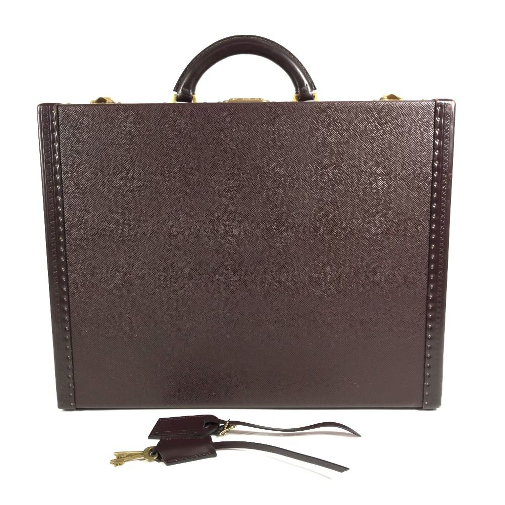 Louis Vuitton Trunk President Taiga Leather Acajou Purple