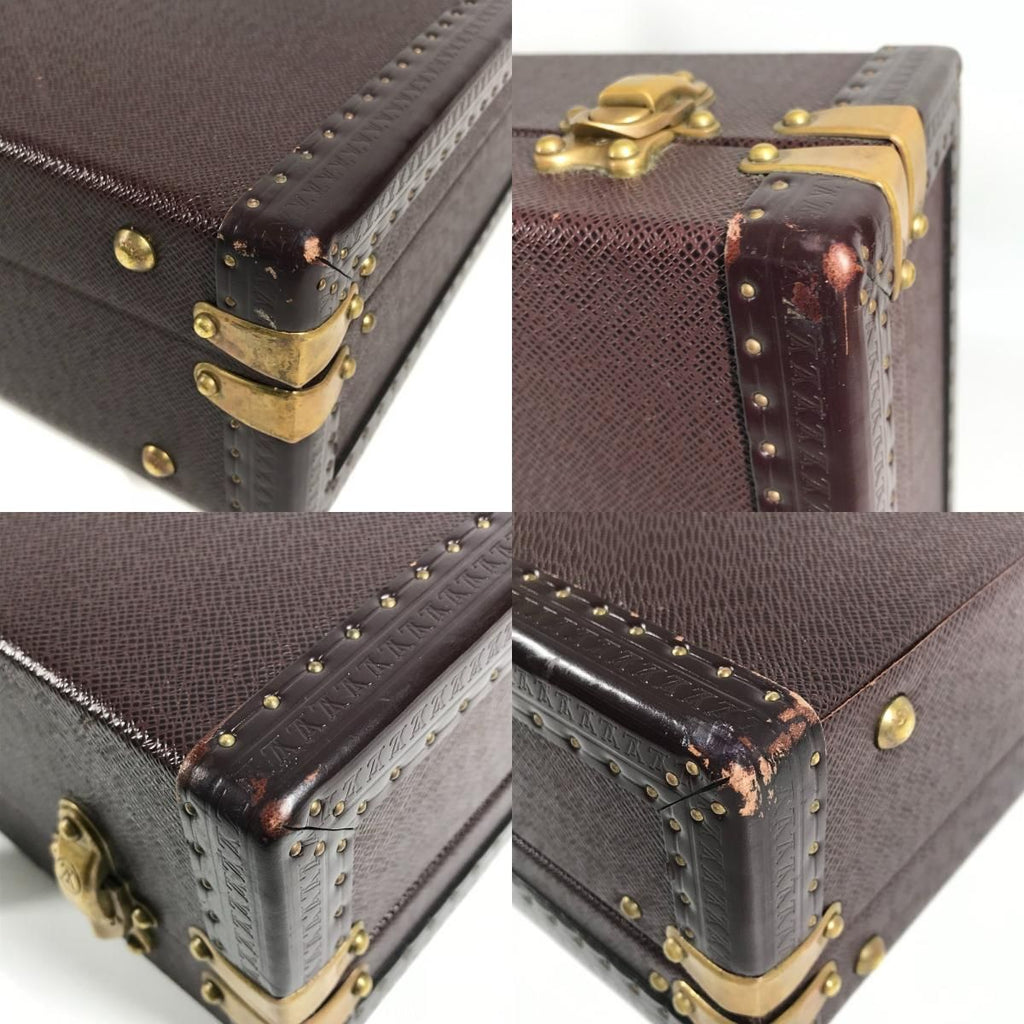 Louis Vuitton Trunk President Taiga Leather Acajou Purple — view 7