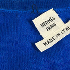 Hermes Cardigan Logo Cashmere Blue — view 5