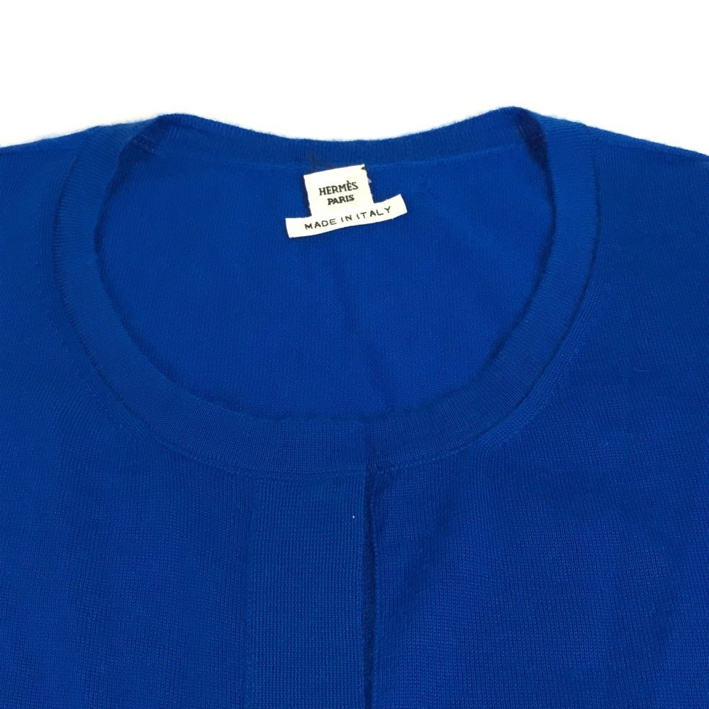 Hermes Cardigan Logo Cashmere Blue — view 3