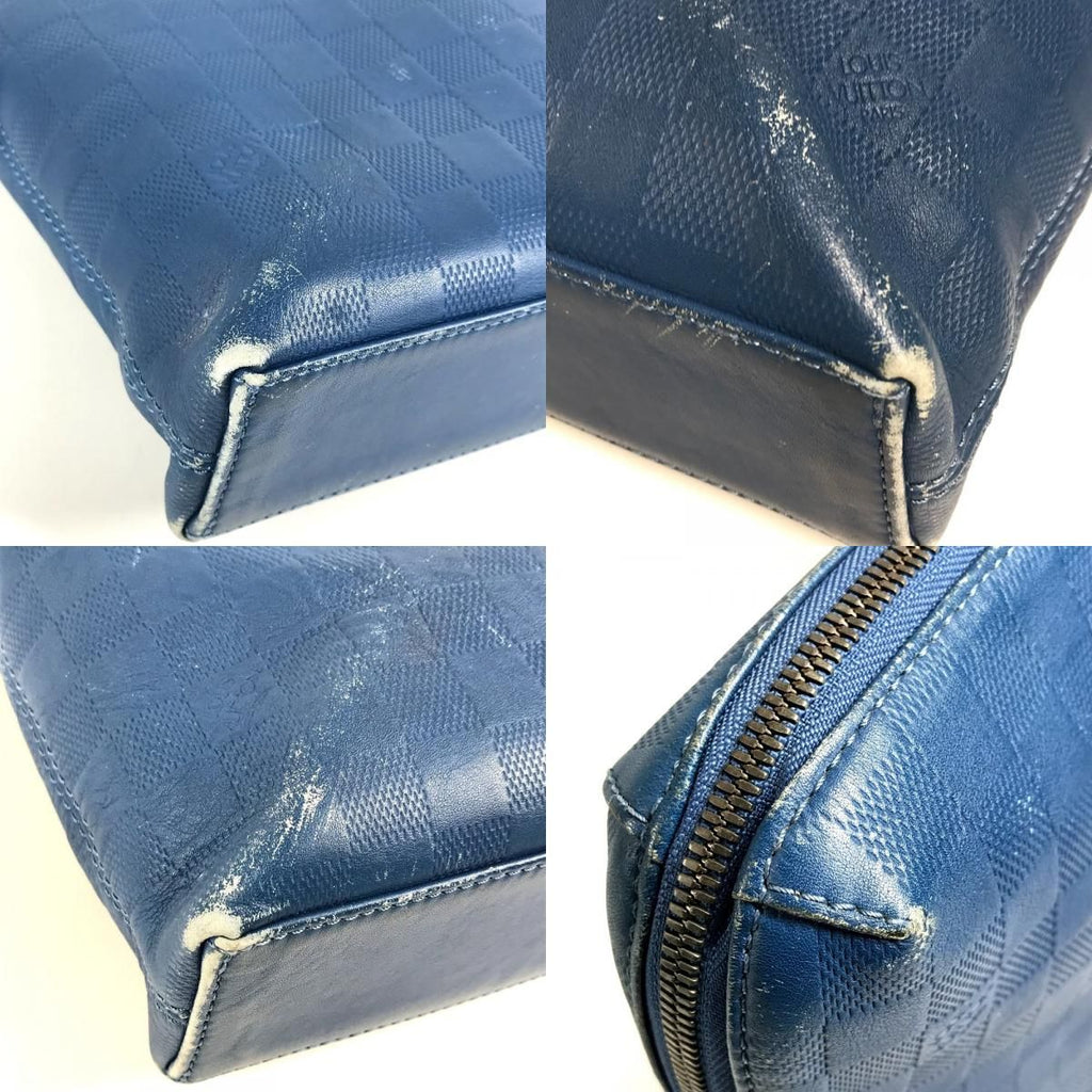 Louis Vuitton Business Bag Porte Documents Jour Pdj Damier Infini Leather Blue — view 7