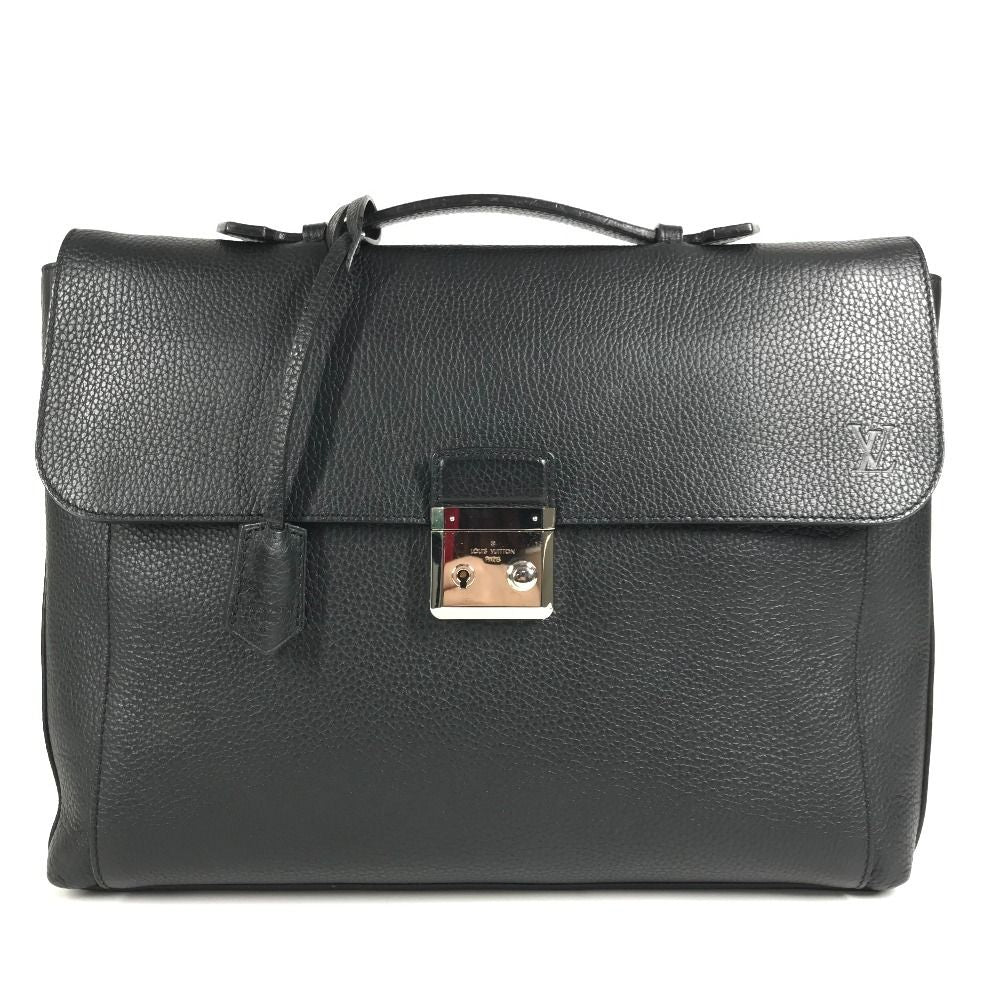 Louis Vuitton Business Bag Dorian Taurillon Leather Black