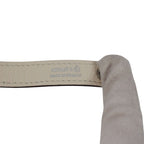 Hermes Reversible Sun Visor Leather Ivory Blue Hat Silver — view 5