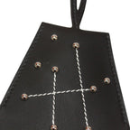 Hermes Key Ring Charm Long Leather Black Clochette Silver — view 7