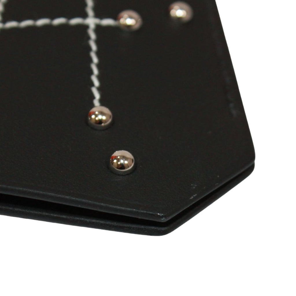 Hermes Key Ring Charm Long Leather Black Clochette Silver — view 8